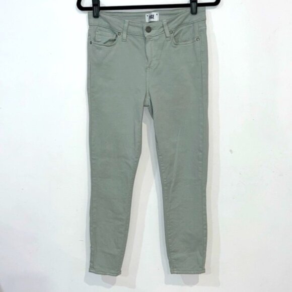 Paige Denim Light Green Verdugo Stretch Skinny Ankle Jeans size 28 - Picture 2 of 13
